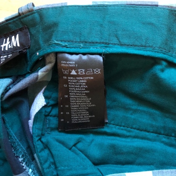 Men's H&M Blue Plaid Shorts - Picture 4 of 4